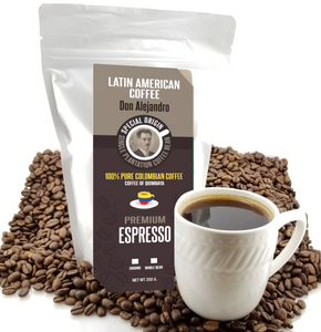 Don Alejandro 100% Arabica, 100% Single Plantation, Quimbaya Colombia Premium Espresso Roast Coffee 250g (8.8oz)
