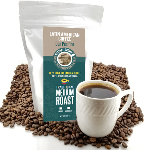 Don Pacifico 100% Arabica, 100% Single Plantation, San Louis Colombia Premium Medium Roast Coffee 250g (8.8oz)